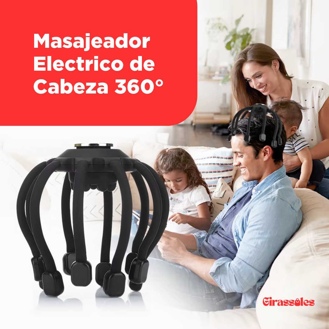 Masajeador Eléctrico de Cabeza 360°