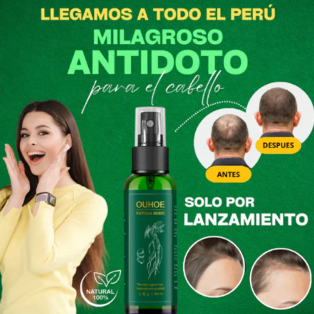 Spray para crecimiento del pelo